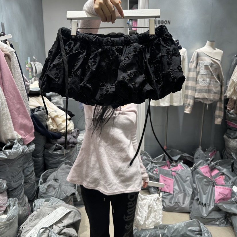 RIBBON韓國直郵女裝新款推薦休閑職業真品熱賣時尚裙褲蕾絲RIBBON裙褲