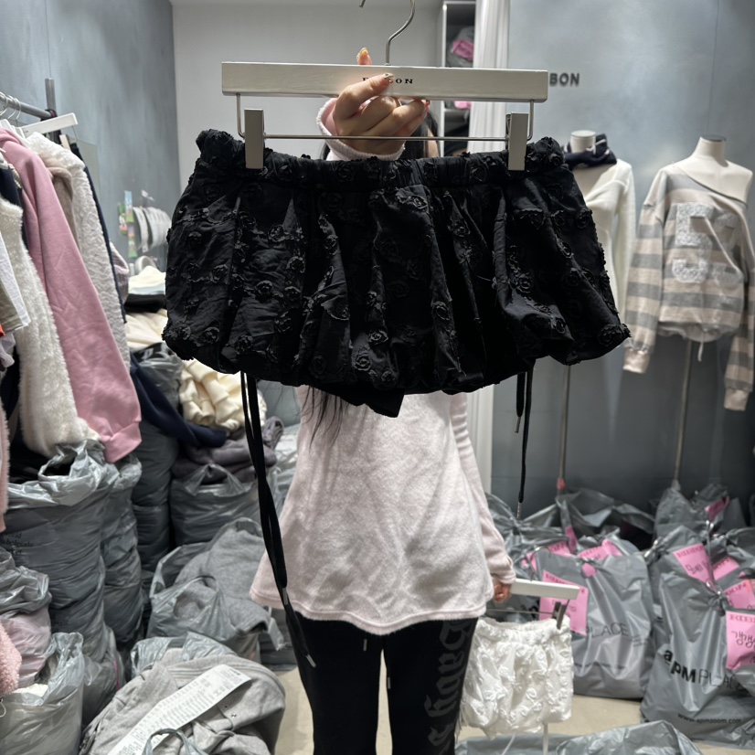 RIBBON韓國直郵女裝新款推薦休閑職業真品熱賣時尚裙褲蕾絲RIBBON裙褲圖色2