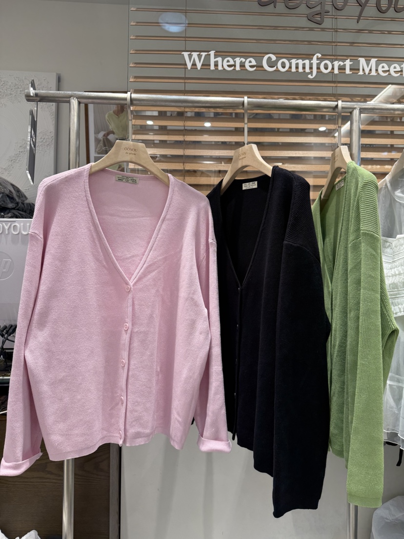 DE GO YOU東大門直郵女裝新款熱賣推薦職業針織衫V領開衫DE GO YOU針織衫