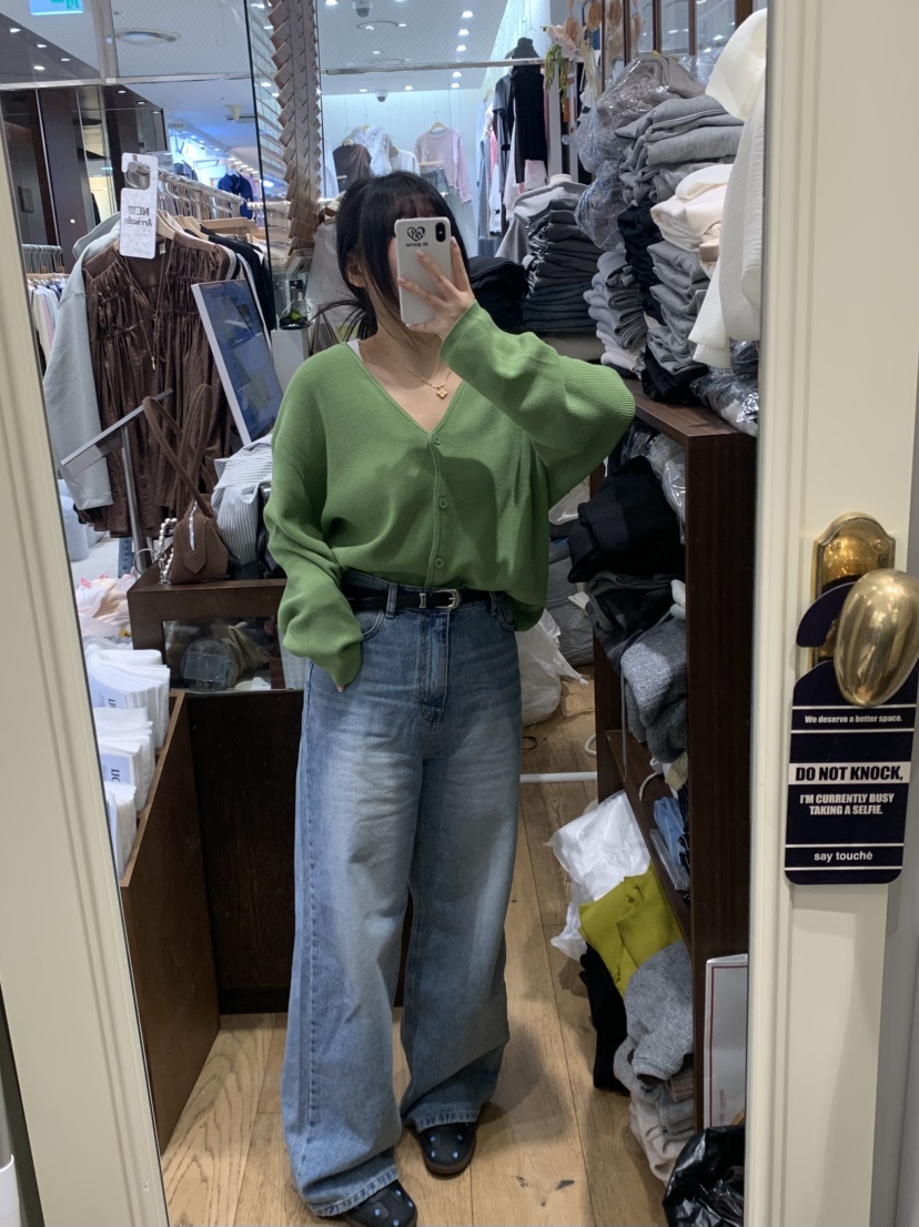 DE GO YOU東大門直郵女裝新款熱賣推薦職業針織衫V領開衫DE GO YOU針織衫