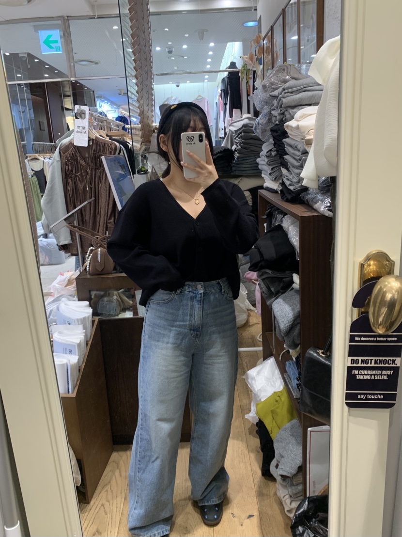 DE GO YOU東大門直郵女裝新款熱賣推薦職業針織衫V領開衫DE GO YOU針織衫