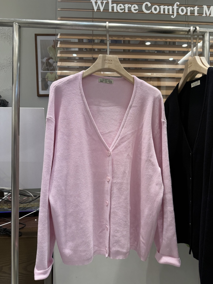 DE GO YOU東大門直郵女裝新款熱賣推薦職業針織衫V領開衫DE GO YOU針織衫圖色1