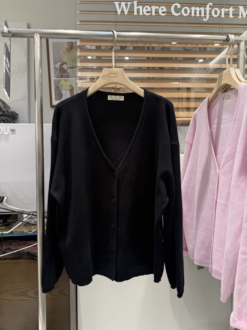 DE GO YOU東大門直郵女裝新款熱賣推薦職業針織衫V領開衫DE GO YOU針織衫圖色2