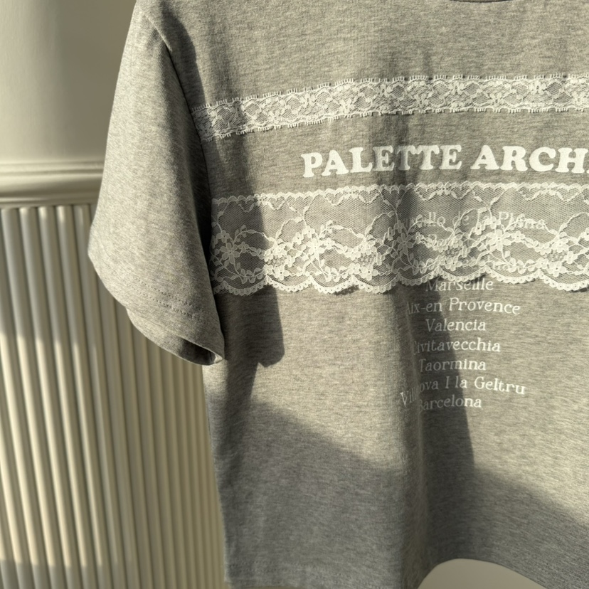 PALETTE-Q東大門實拍女士新品推薦熱賣職業26春夏T恤蕾絲PALETTE-QT恤