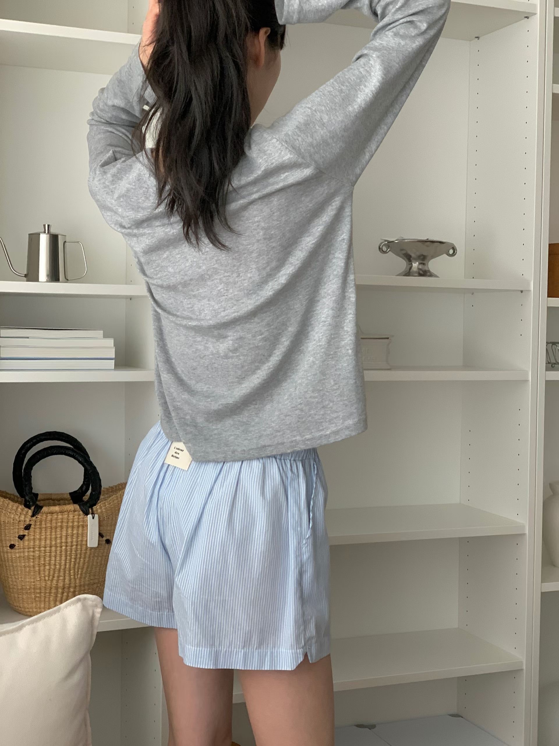 FIVE韓國代購女裝新品26春夏時尚職業休閑熱賣長袖T恤可拆卸FIVE長袖T恤