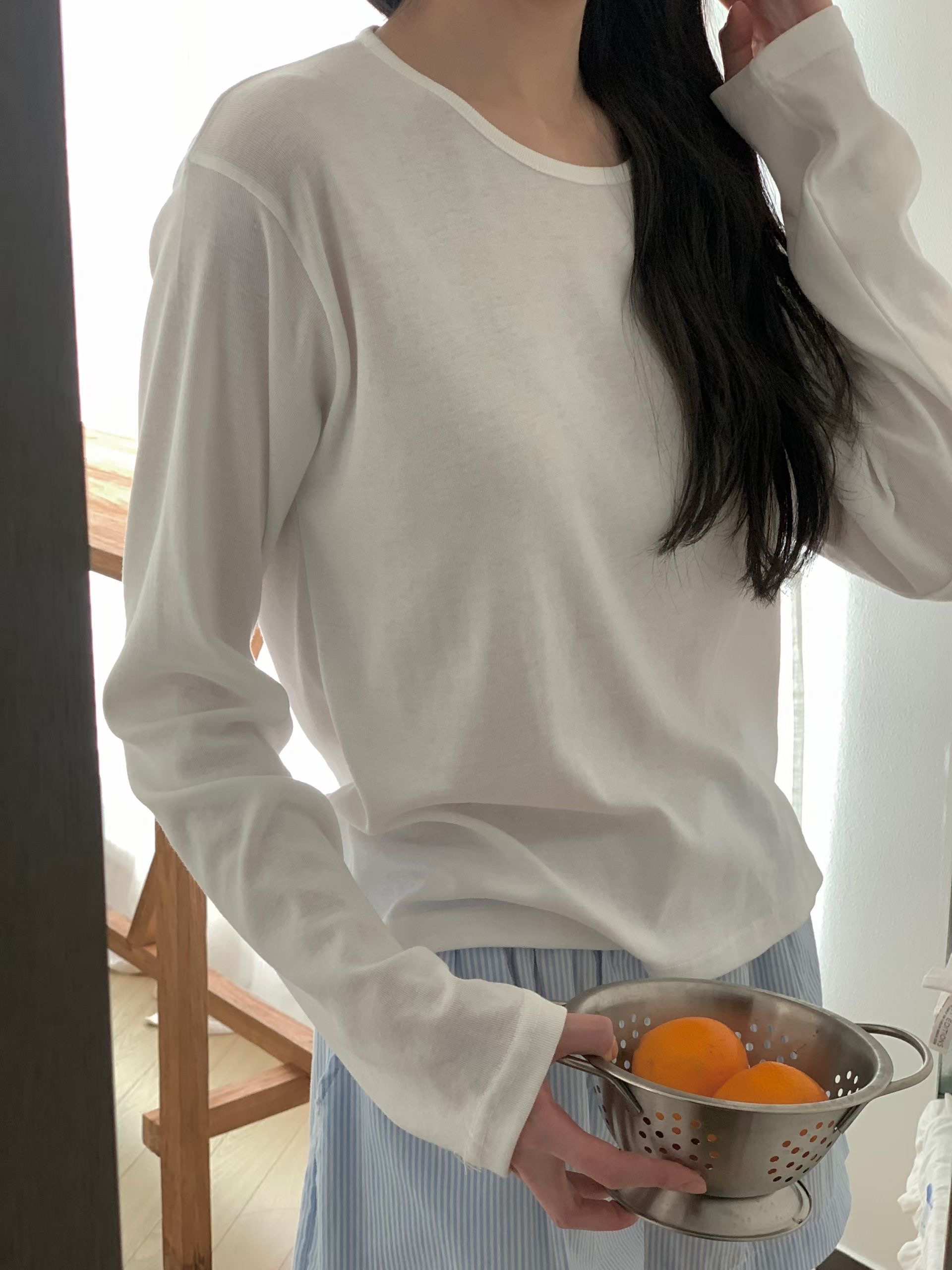 FIVE韓國代購女裝新品26春夏時尚職業休閑熱賣長袖T恤可拆卸FIVE長袖T恤圖色5