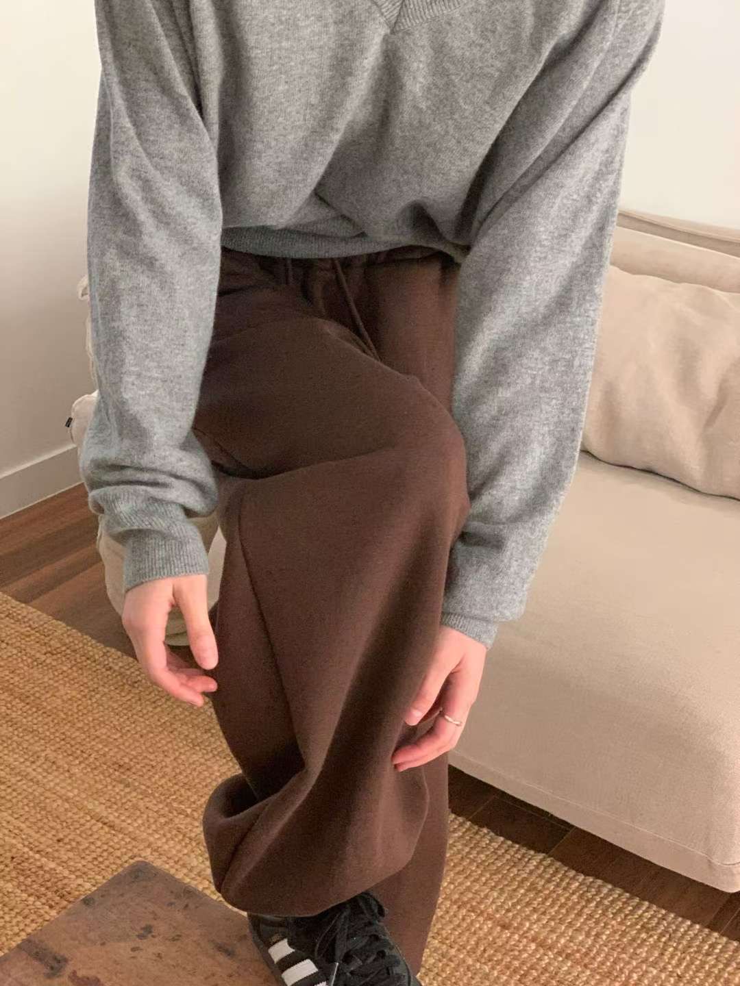 FIVE韓國直郵女裝新款推薦熱賣人氣職業真品26春夏休閑褲抓絨FIVE休閑褲