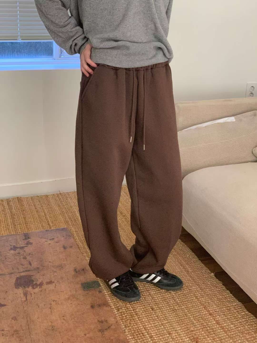 FIVE韓國直郵女裝新款推薦熱賣人氣職業真品26春夏休閑褲抓絨FIVE休閑褲圖色2