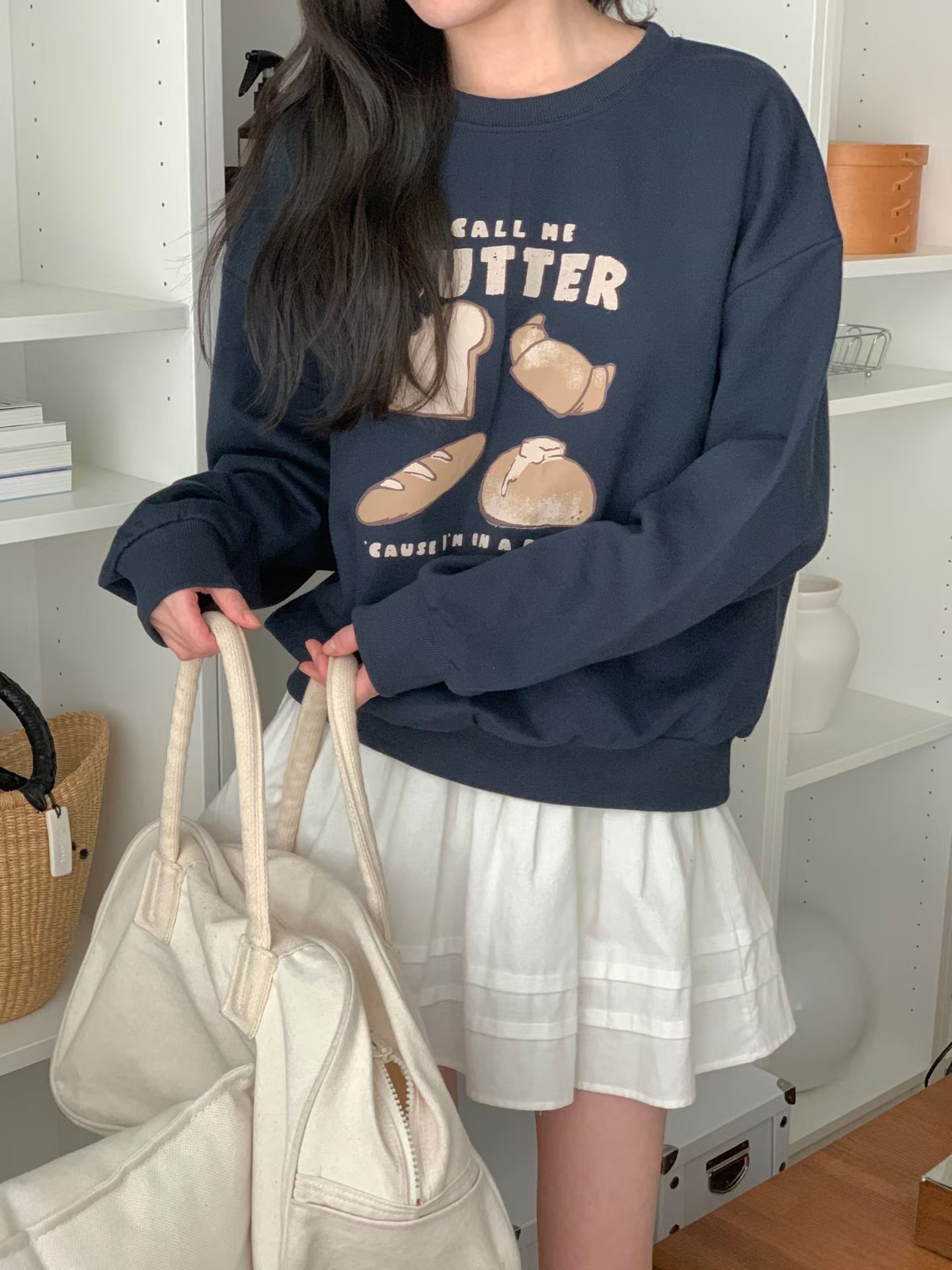 FIVE韓國直郵女裝新款推薦職業26春夏人氣真品時尚休閑衛衣FIVE衛衣圖色2