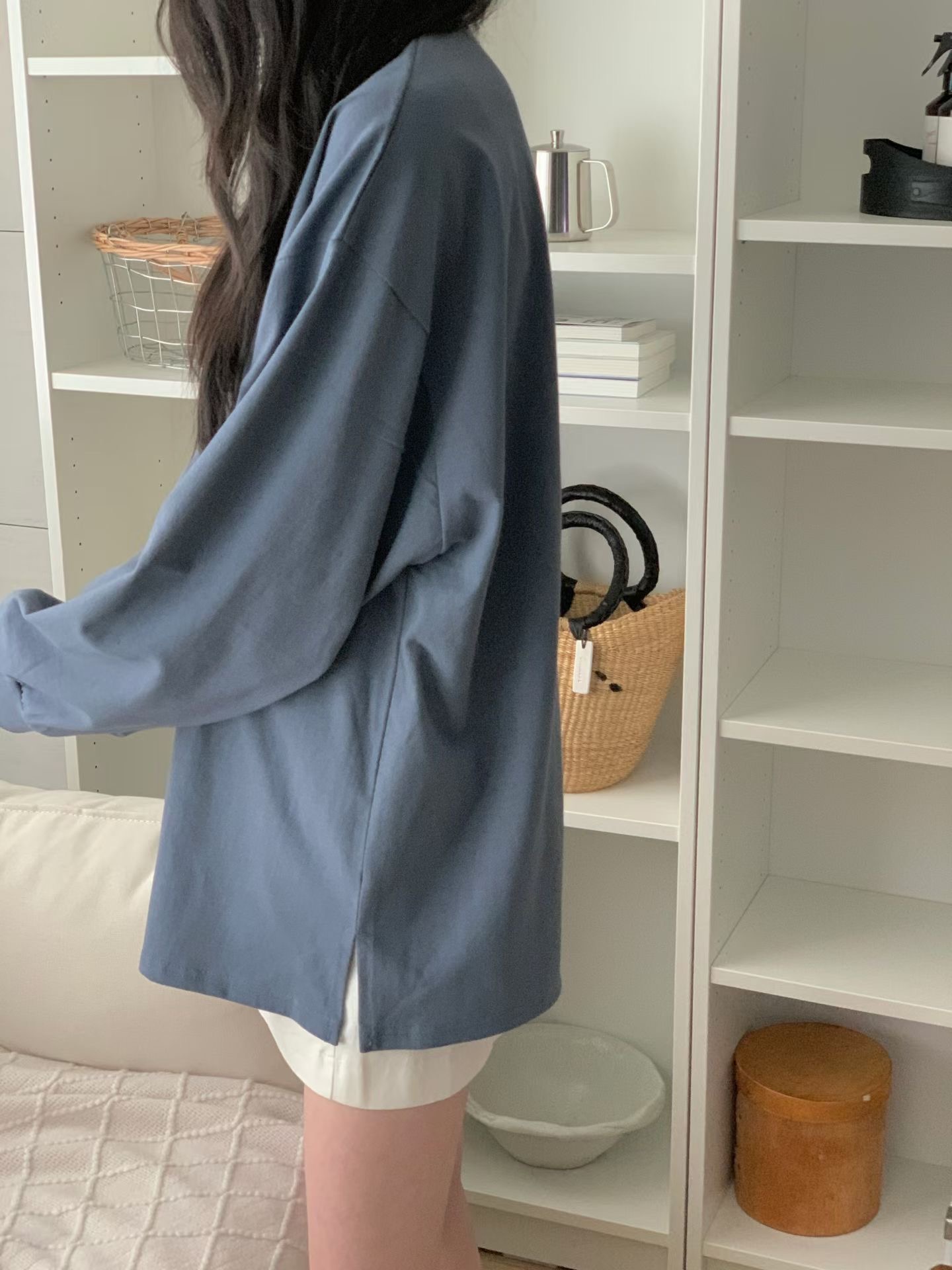 FIVE韓國直郵女士新款職業休閑26春夏推薦時尚真品長袖T恤FIVE長袖T恤