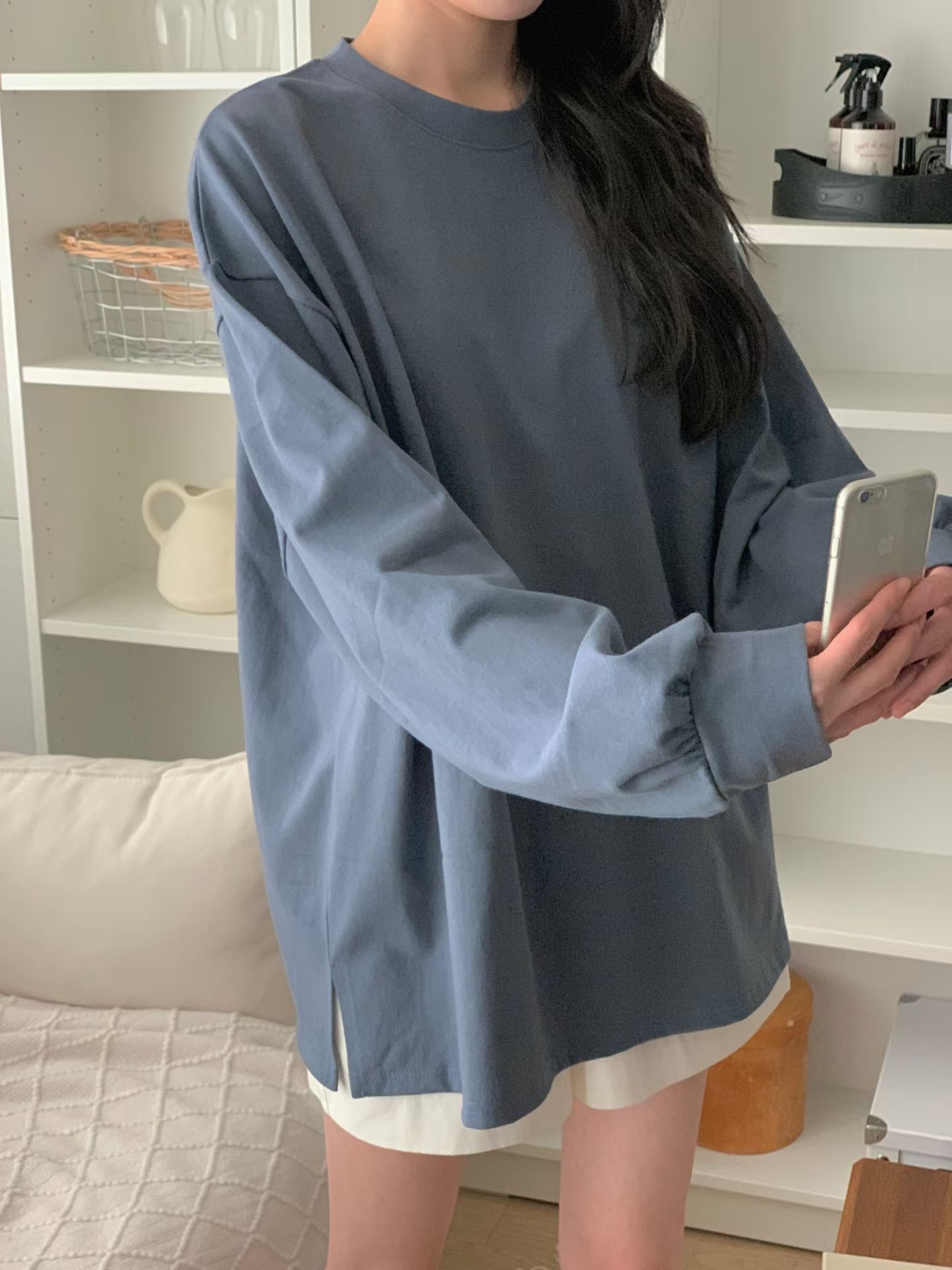 FIVE韓國直郵女士新款職業休閑26春夏推薦時尚真品長袖T恤FIVE長袖T恤圖色2