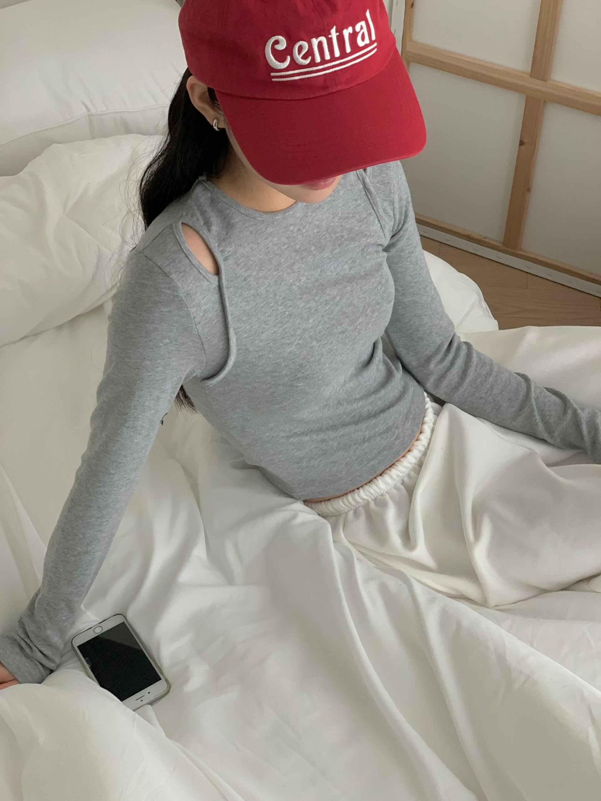 FIVE韓國直郵女士新品人氣時尚熱賣休閑推薦26春夏長袖T恤FIVE長袖T恤