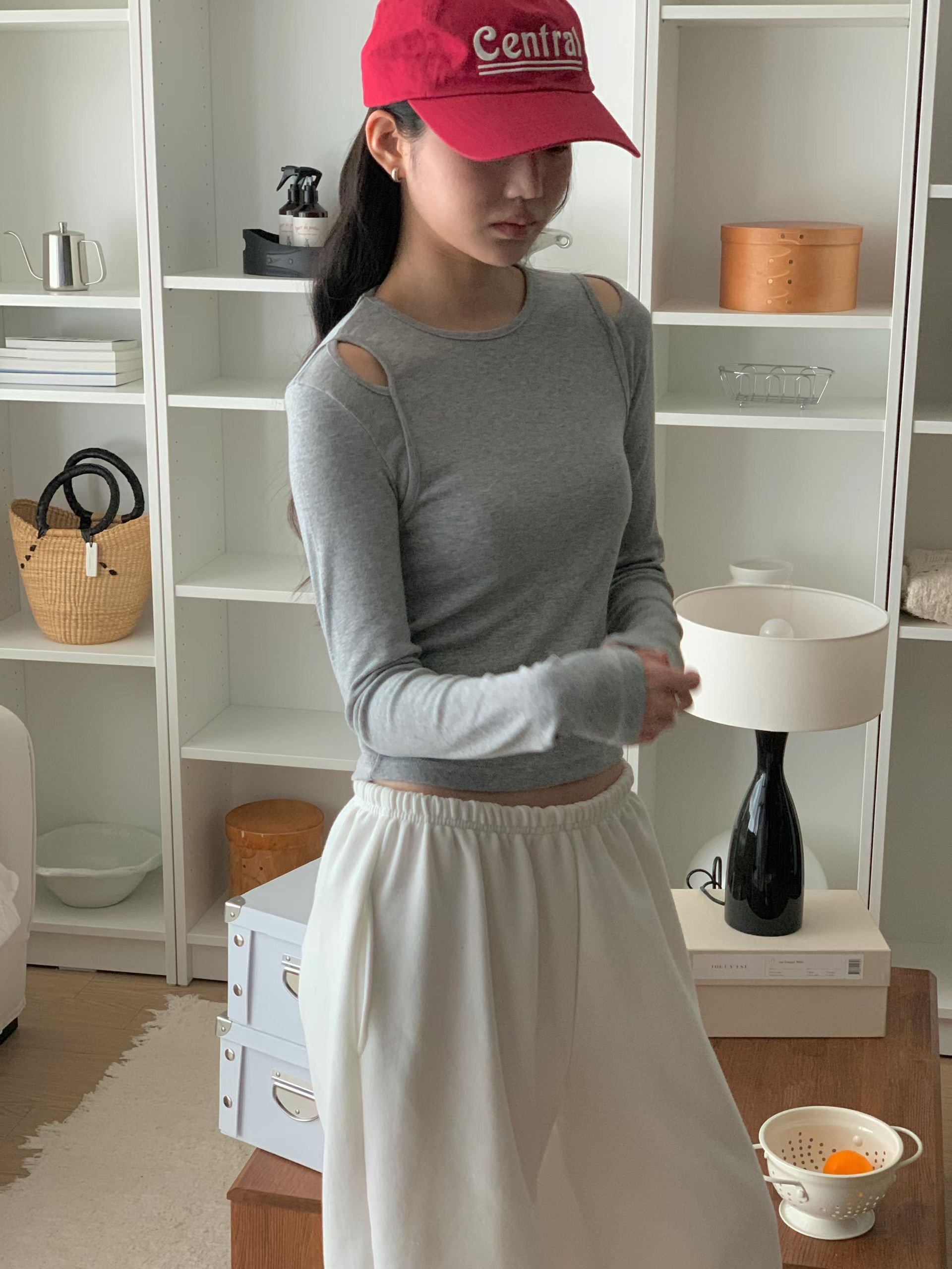 FIVE韓國直郵女士新品人氣時尚熱賣休閑推薦26春夏長袖T恤FIVE長袖T恤