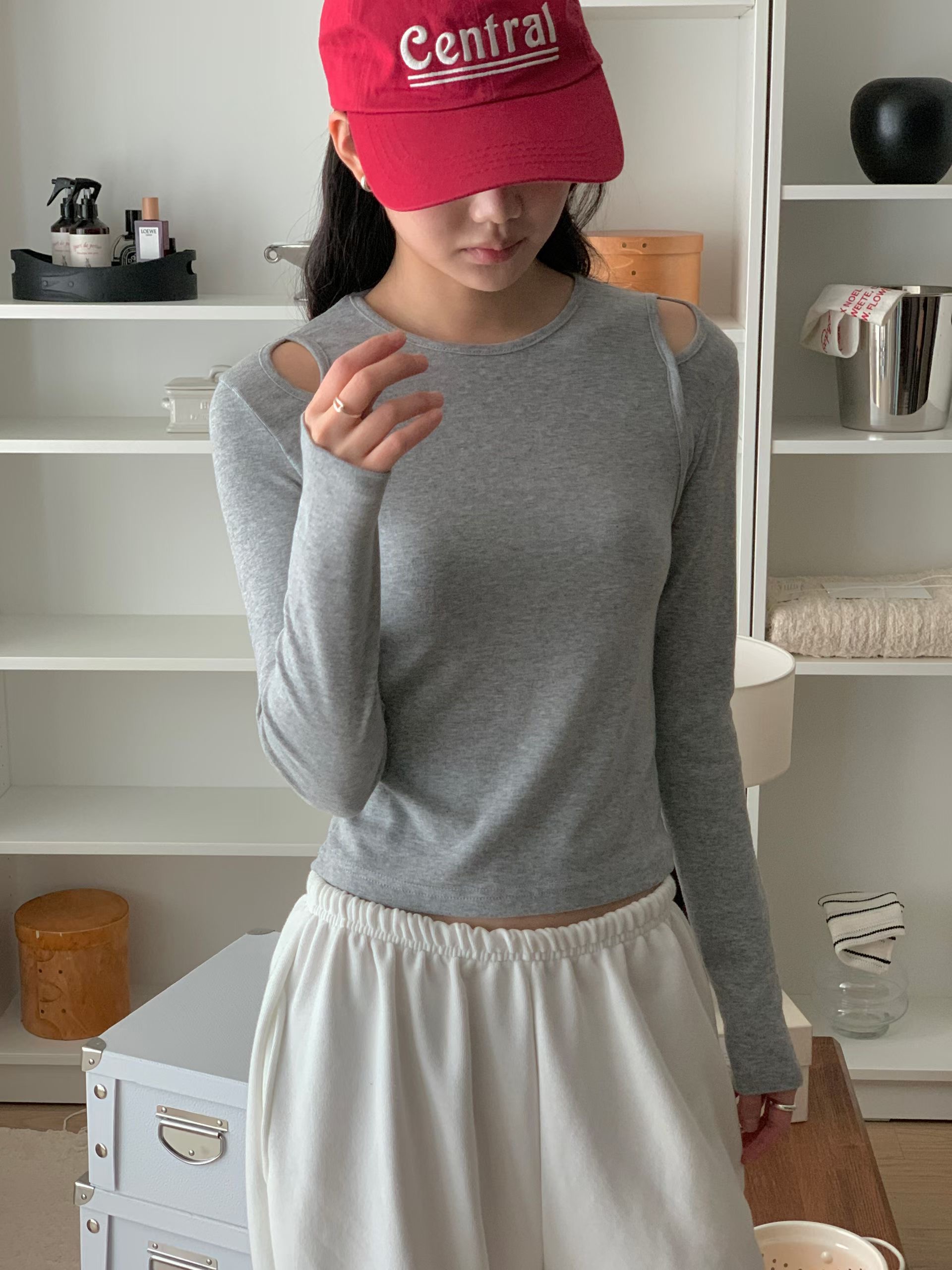 FIVE韓國直郵女士新品人氣時尚熱賣休閑推薦26春夏長袖T恤FIVE長袖T恤圖色2