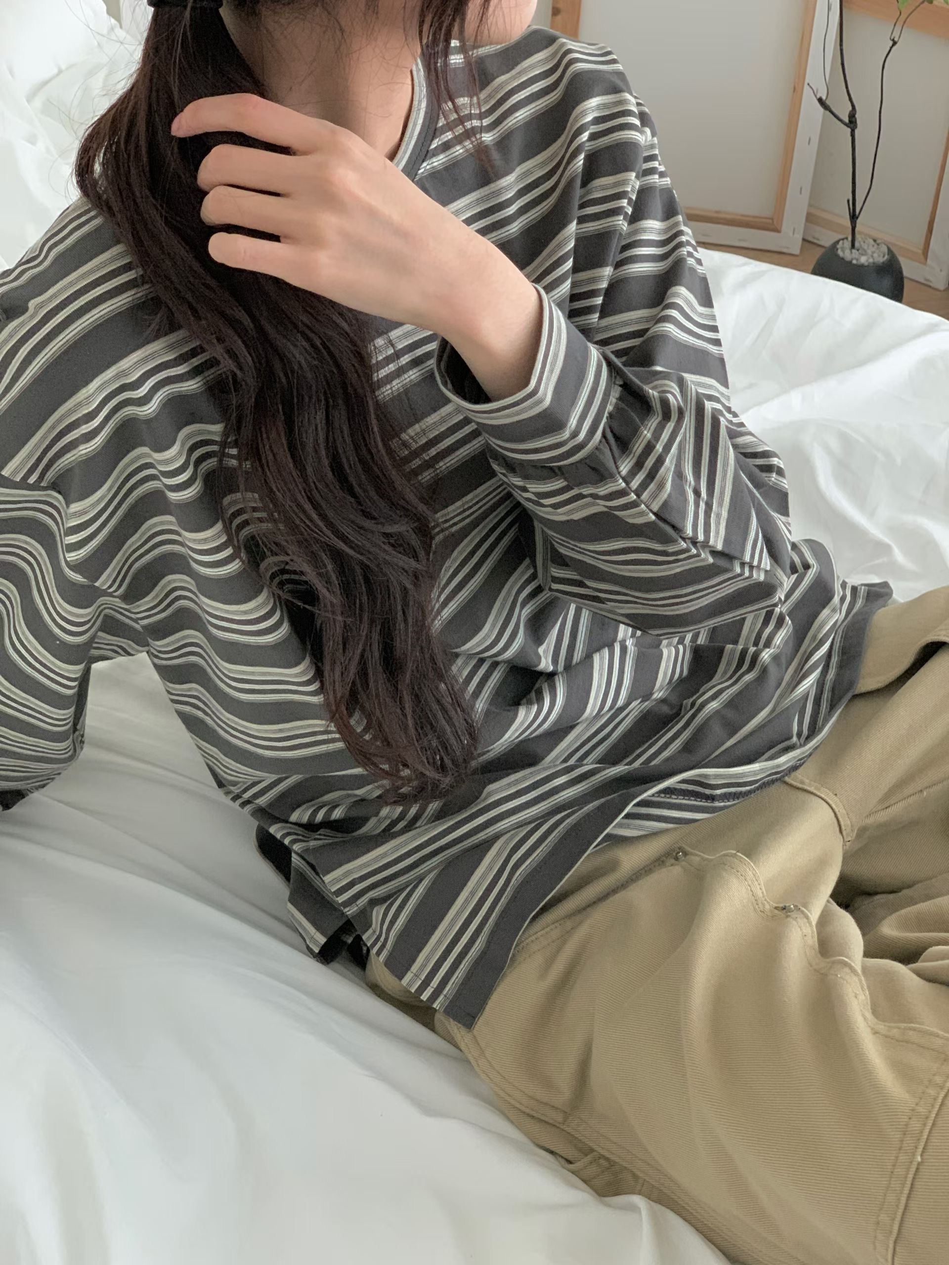 FIVE東大門直郵女裝新品人氣26春夏推薦熱賣時尚職業長袖T恤FIVE長袖T恤圖色2