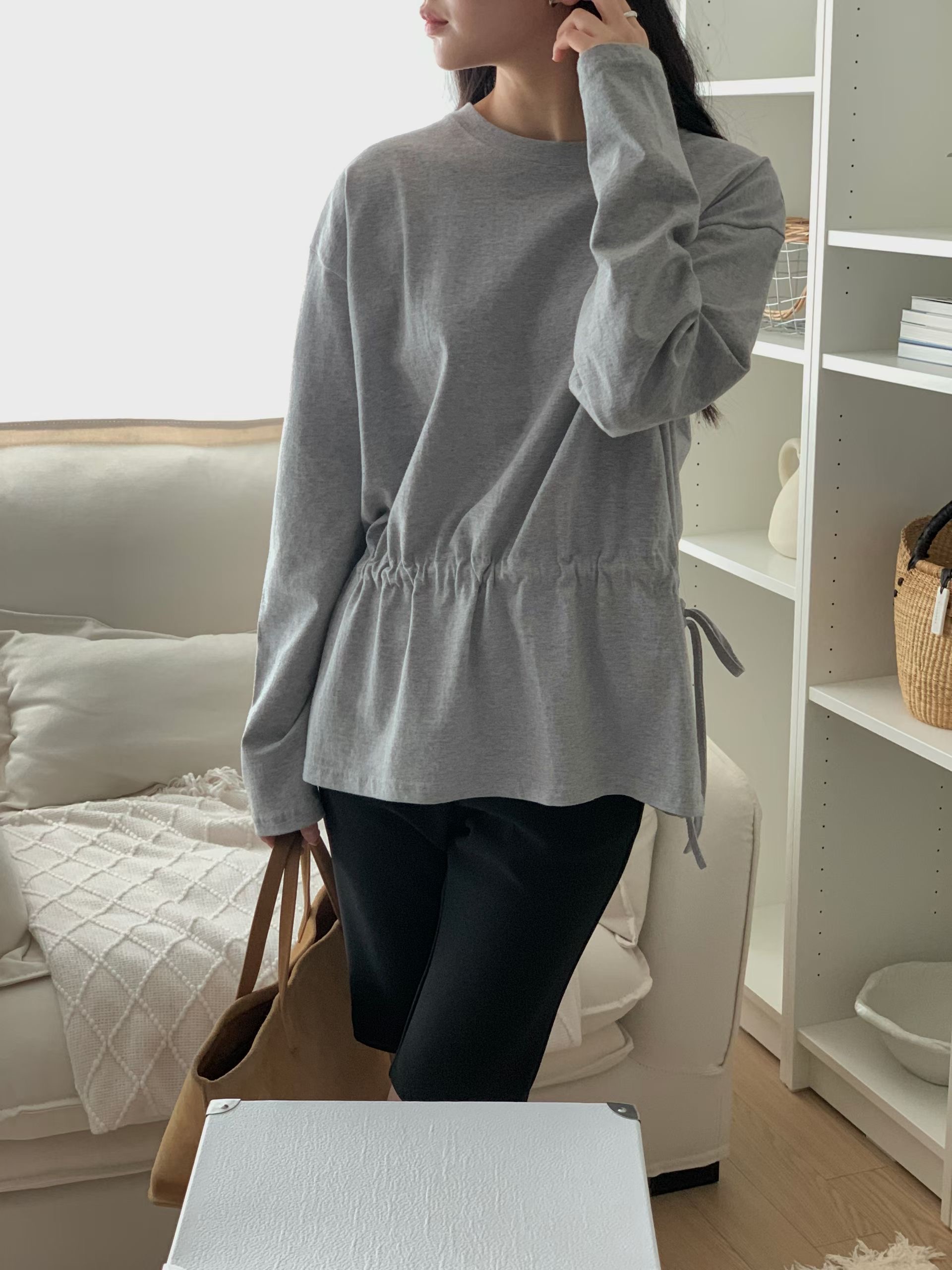 FIVE東大門直郵女士新品人氣熱賣休閑職業時尚推薦長袖T恤FIVE長袖T恤