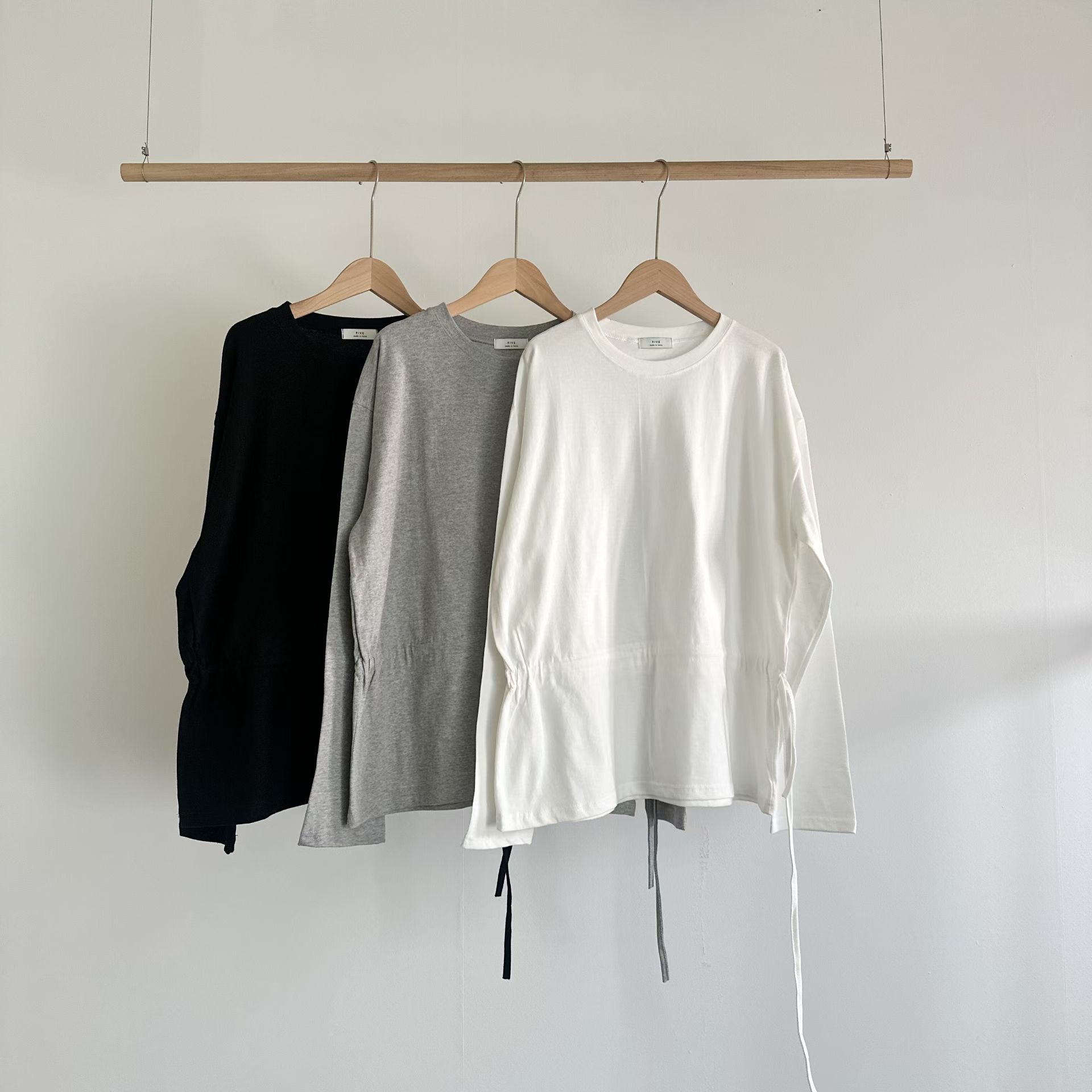 FIVE東大門直郵女士新品人氣熱賣休閑職業時尚推薦長袖T恤FIVE長袖T恤圖色1左一色