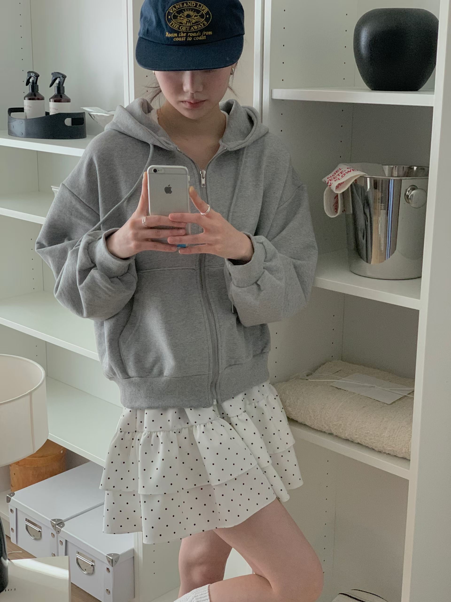 FIVE韓國直郵女士新品人氣真品職業熱賣休閑夾克連帽拉鏈衫FIVE夾克圖色2