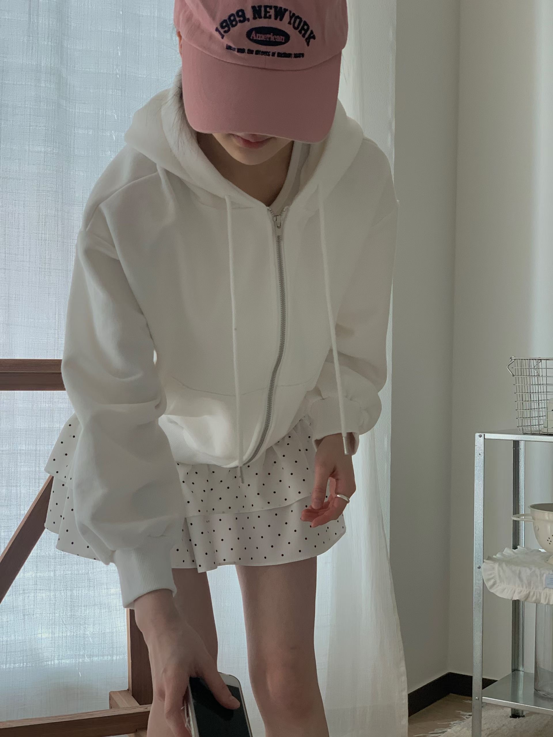 FIVE韓國直郵女士新品人氣真品職業熱賣休閑夾克連帽拉鏈衫FIVE夾克圖色3