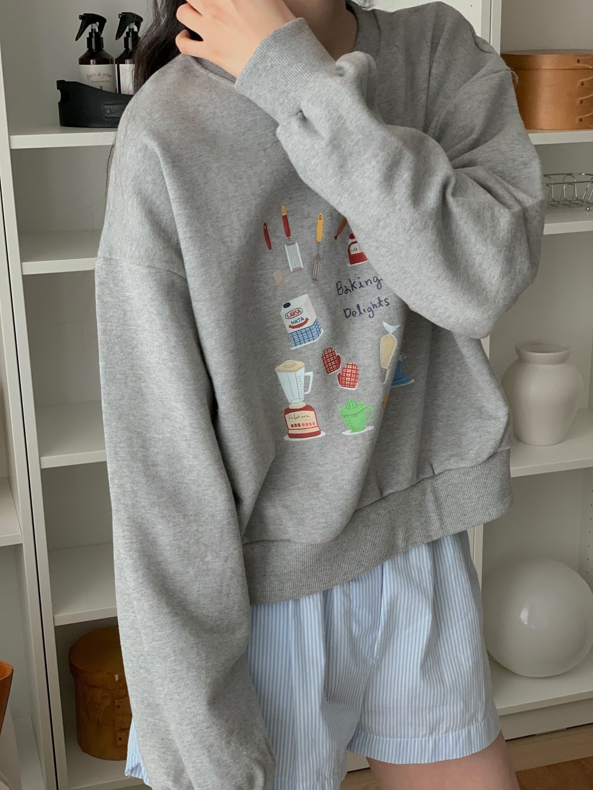 FIVE韓國直郵女士新款真品人氣時尚推薦26春夏熱賣休閑衛衣FIVE衛衣圖色3