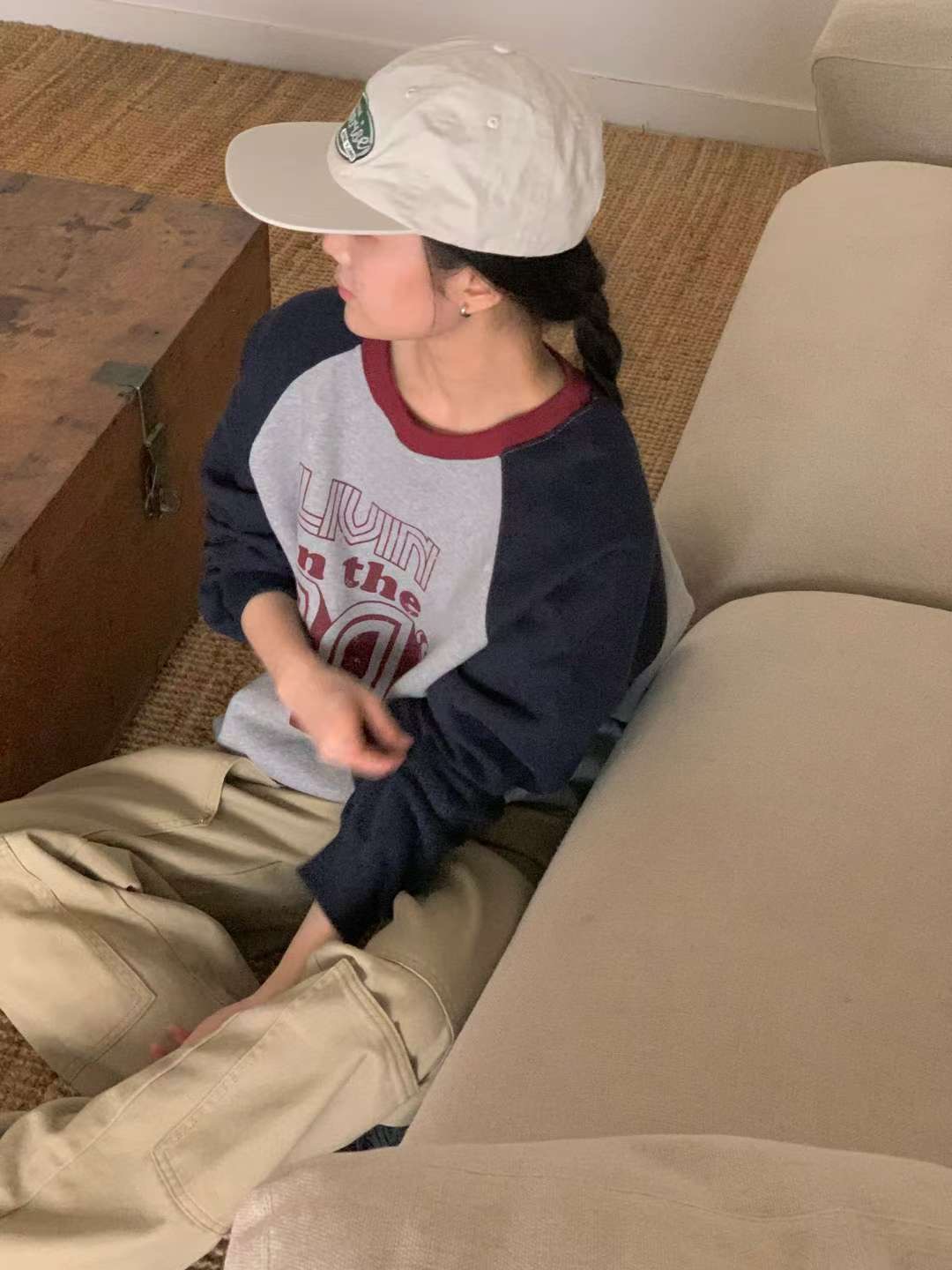 FIVE韓國直郵女裝新款人氣時尚26春夏熱賣推薦衛衣抓絨羅紋FIVE衛衣