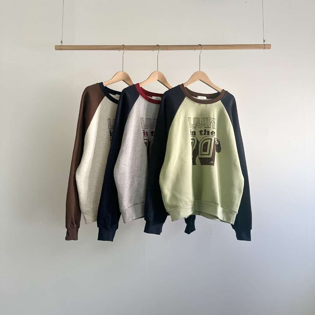 FIVE韓國直郵女裝新款人氣時尚26春夏熱賣推薦衛衣抓絨羅紋FIVE衛衣圖色1左一色