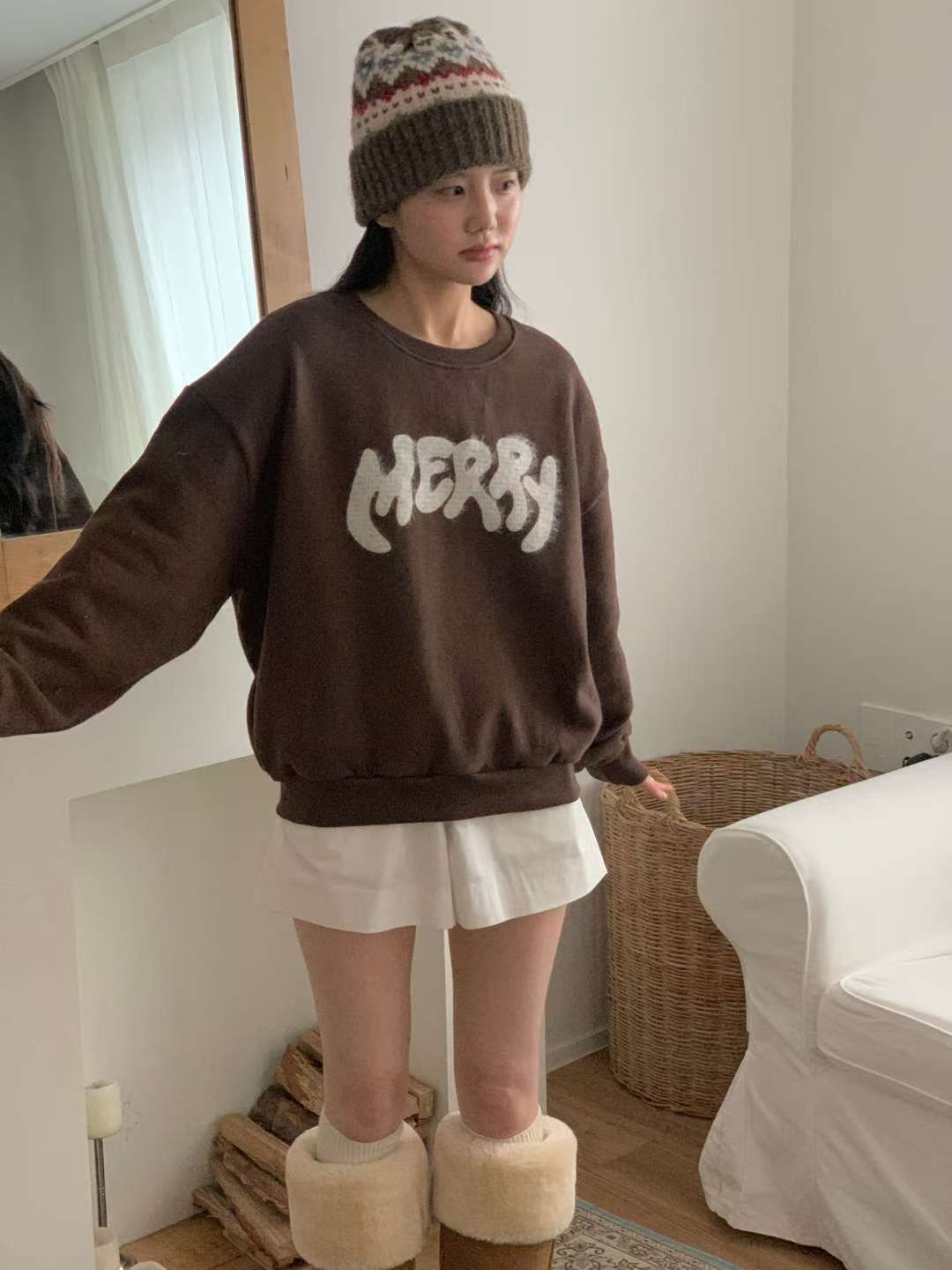 FIVE東大門實拍女士新款26春夏推薦人氣職業休閑熱賣衛衣FIVE衛衣圖色2