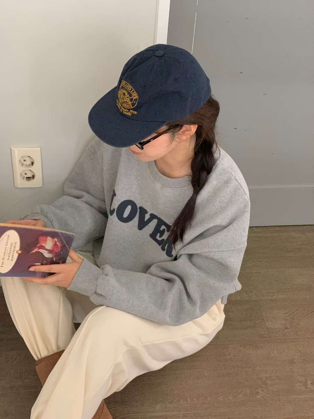 FIVE韓國代購女士新品推薦人氣職業26春夏時尚休閑衛衣羊皮FIVE衛衣圖色3