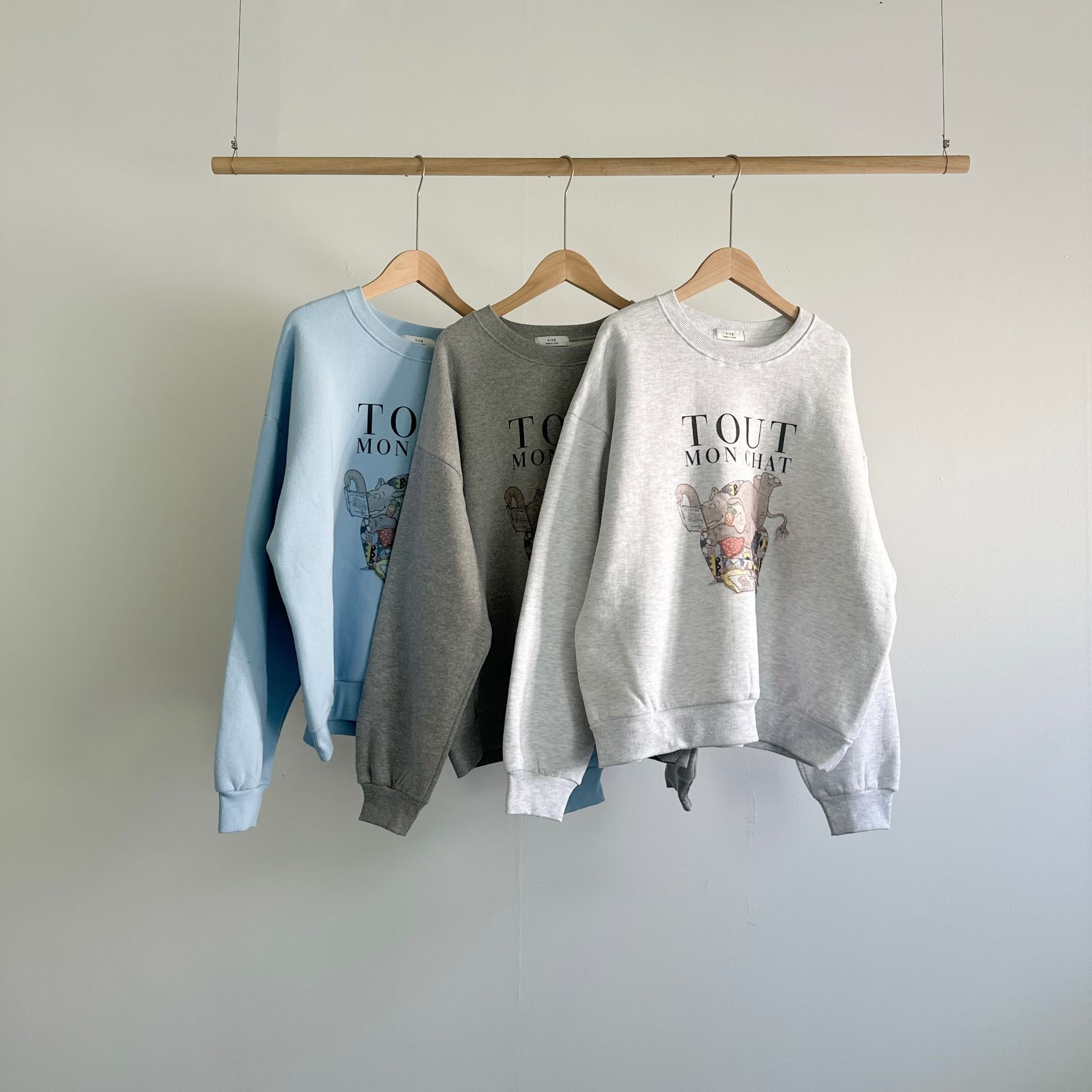 FIVE韓國直郵女士新款時尚熱賣26春夏休閑職業真品推薦衛衣FIVE衛衣