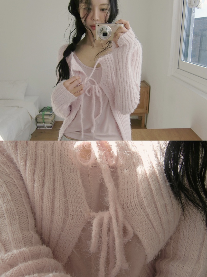 BLACK NOTE韓國直郵女裝新款26春夏熱賣人氣針織衫露肩開衫BLACK NOTE針織衫