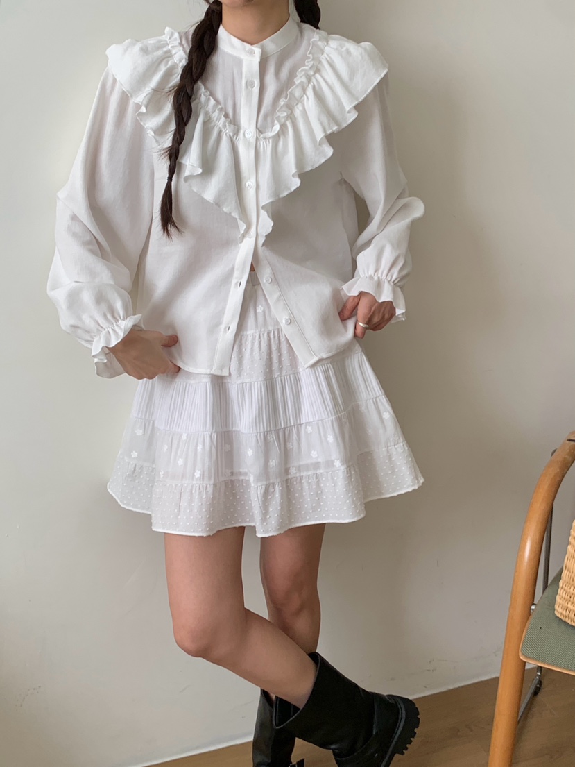 RE:OPENING韓國代購女士新品時尚真品熱賣職業襯衫蕾絲衫RE:OPENING襯衫/蕾絲衫