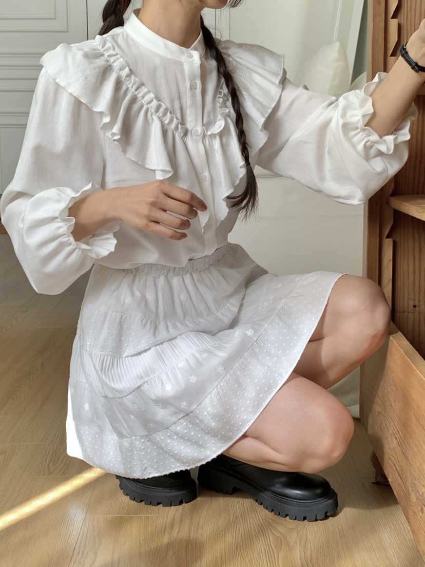 RE:OPENING韓國代購女士新品時尚真品熱賣職業襯衫蕾絲衫RE:OPENING襯衫/蕾絲衫