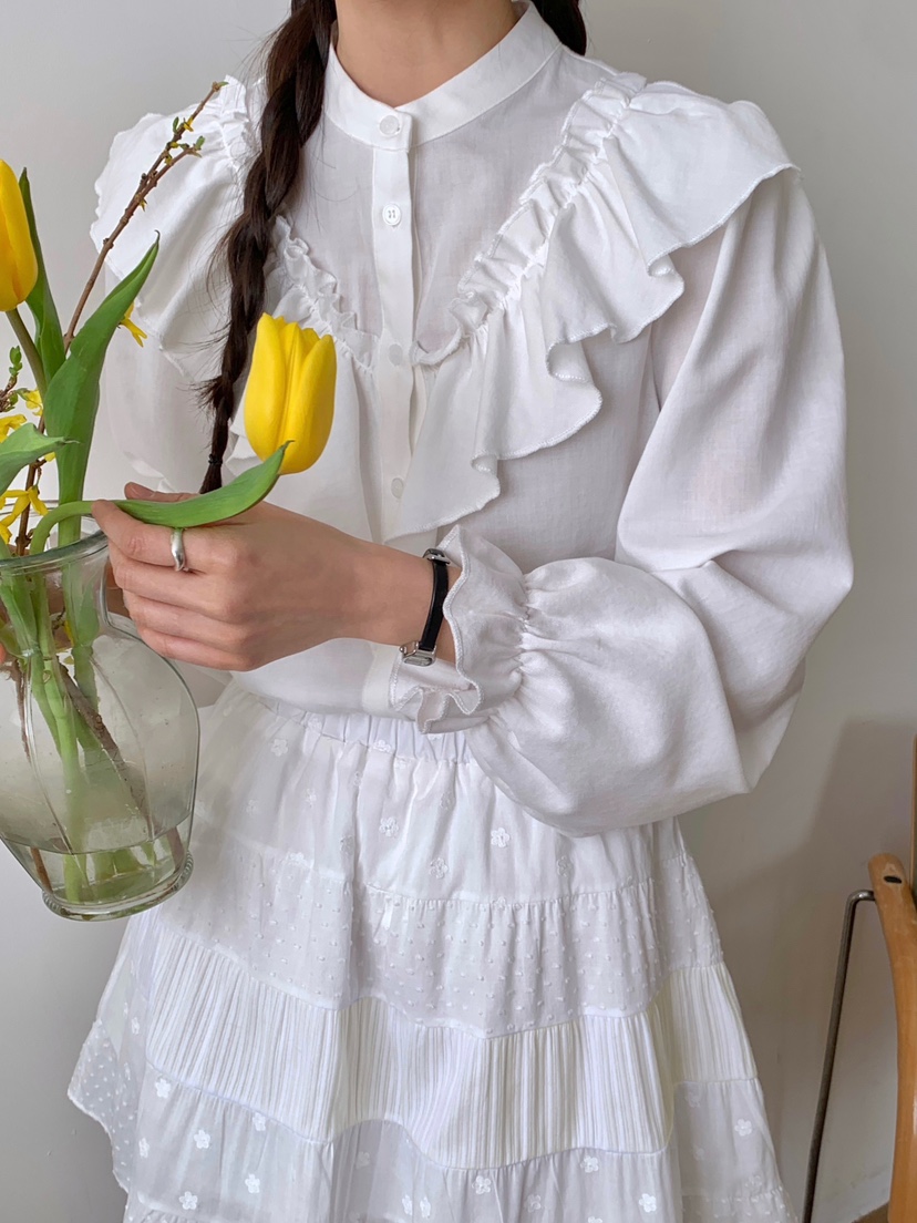 RE:OPENING韓國代購女士新品時尚真品熱賣職業襯衫蕾絲衫RE:OPENING襯衫/蕾絲衫