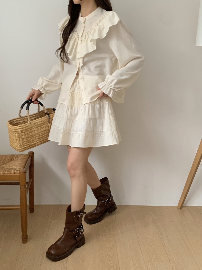 RE:OPENING韓國代購女士新品時尚真品熱賣職業襯衫蕾絲衫RE:OPENING襯衫/蕾絲衫