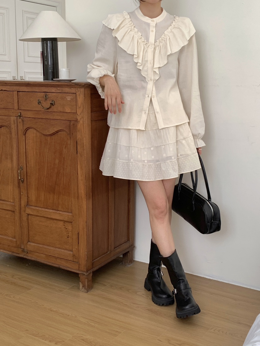 RE:OPENING韓國代購女士新品時尚真品熱賣職業襯衫蕾絲衫RE:OPENING襯衫/蕾絲衫