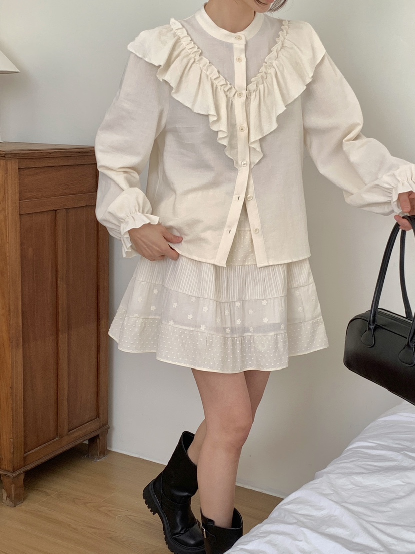 RE:OPENING韓國代購女士新品時尚真品熱賣職業襯衫蕾絲衫RE:OPENING襯衫/蕾絲衫