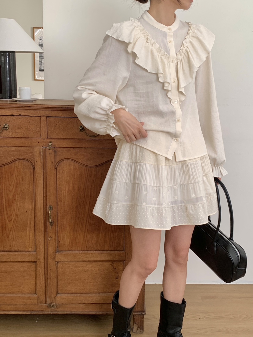 RE:OPENING韓國代購女士新品時尚真品熱賣職業襯衫蕾絲衫RE:OPENING襯衫/蕾絲衫