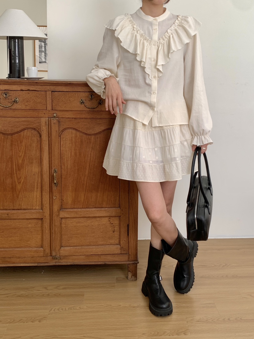 RE:OPENING韓國代購女士新品時尚真品熱賣職業襯衫蕾絲衫RE:OPENING襯衫/蕾絲衫