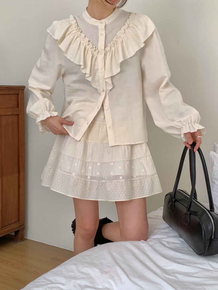 RE:OPENING韓國代購女士新品時尚真品熱賣職業襯衫蕾絲衫RE:OPENING襯衫/蕾絲衫