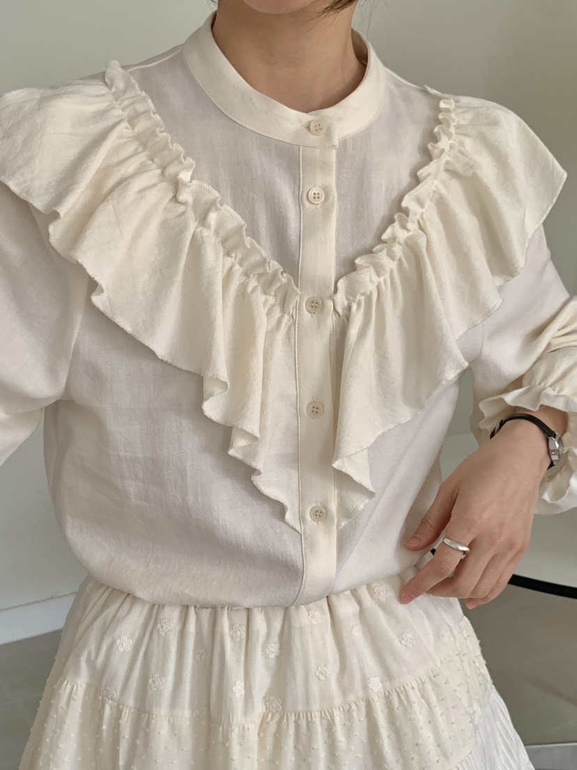 RE:OPENING韓國代購女士新品時尚真品熱賣職業襯衫蕾絲衫RE:OPENING襯衫/蕾絲衫