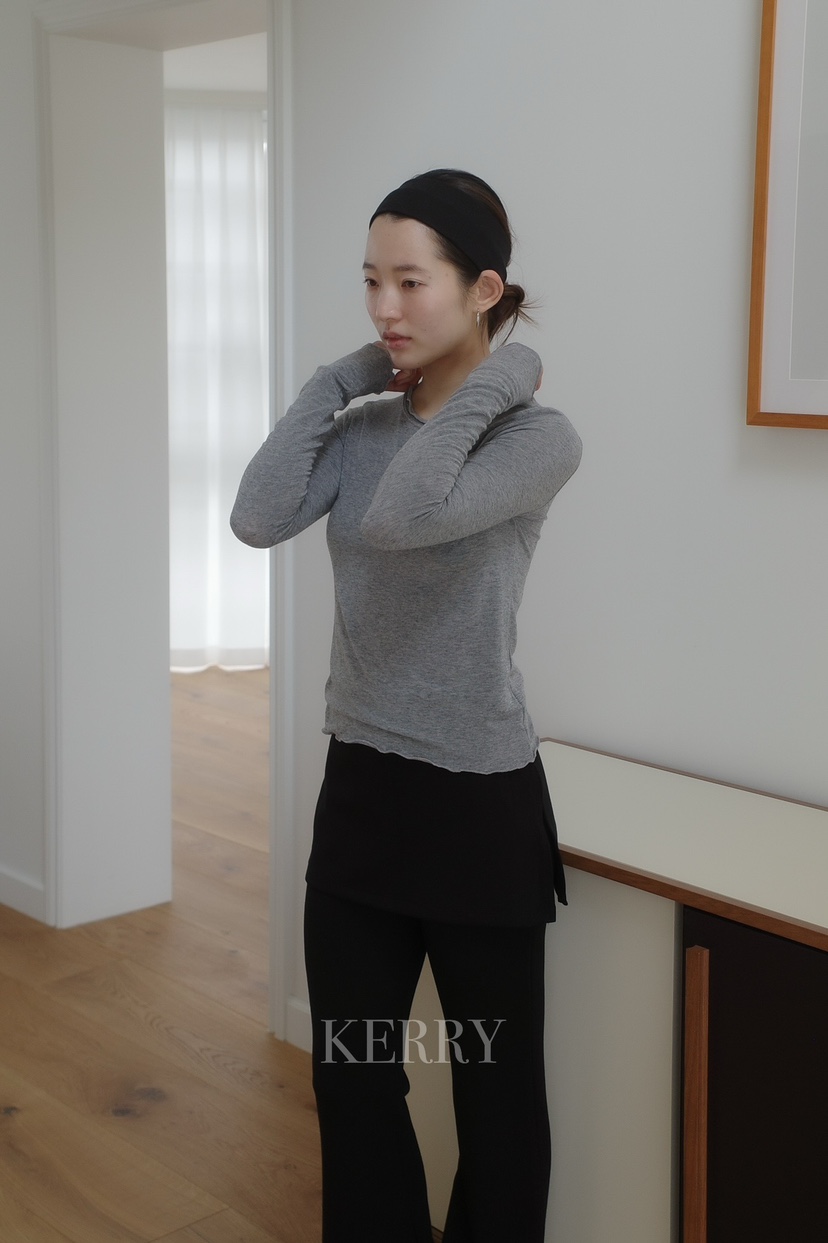 KERRY東大門實拍女裝新品推薦熱賣時尚26春夏真品長袖T恤KERRY長袖T恤