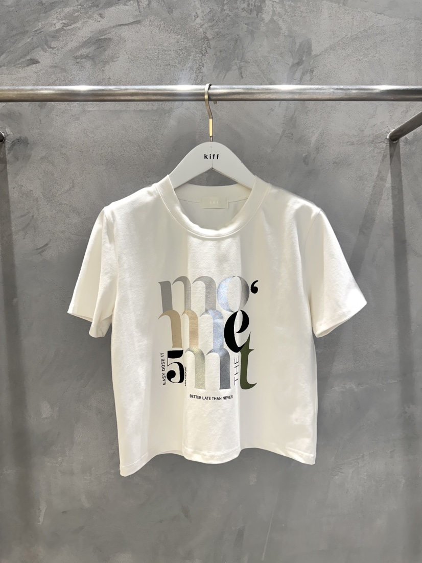 KIFF東大門實拍女裝新款熱賣真品時尚推薦26春夏休閑職業T恤KIFFT恤圖色1