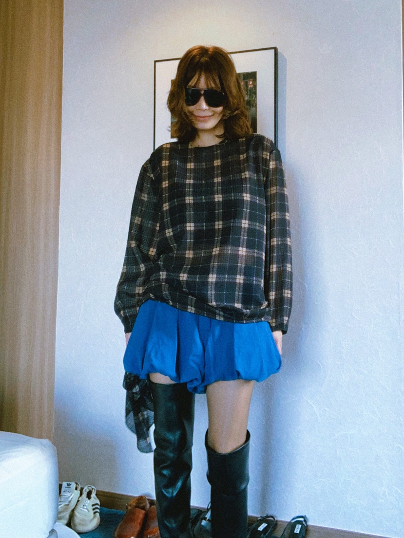 PARIS MATCH東大門實拍女士新款時尚人氣推薦短褲不含腰帶PARIS MATCH短褲