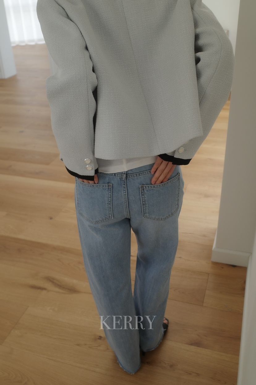 KERRY韓國直郵女士新品時尚26春夏職業推薦休閑真品牛仔褲KERRY牛仔褲