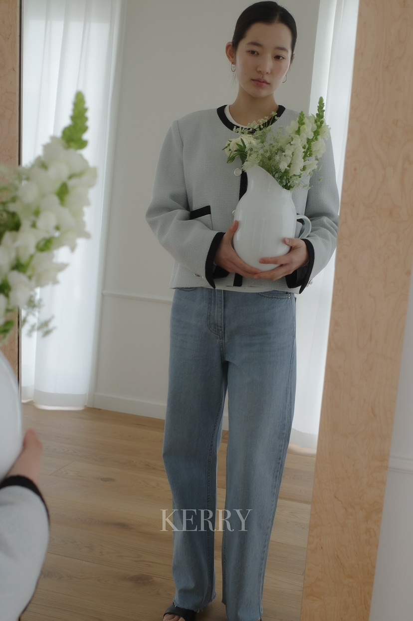 KERRY韓國直郵女士新品時尚26春夏職業推薦休閑真品牛仔褲KERRY牛仔褲