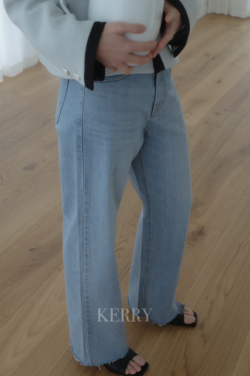 KERRY韓國直郵女士新品時尚26春夏職業推薦休閑真品牛仔褲KERRY牛仔褲