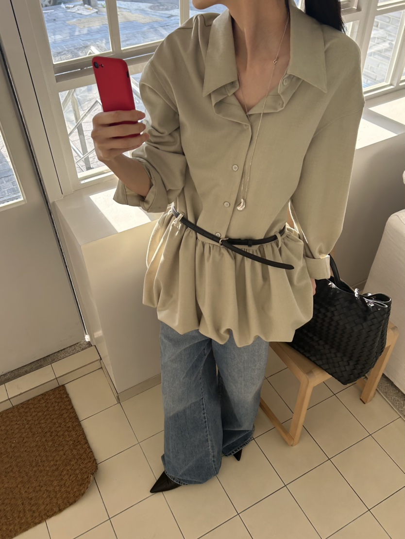 ME MO韓國直郵女裝新品時尚休閑推薦職業連衣裙不含腰帶ME MO連衣裙