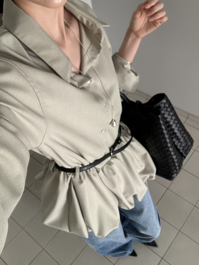 ME MO韓國直郵女裝新品時尚休閑推薦職業連衣裙不含腰帶ME MO連衣裙