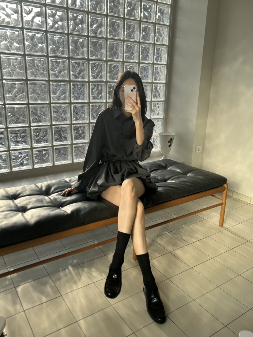 ME MO韓國直郵女裝新品時尚休閑推薦職業連衣裙不含腰帶ME MO連衣裙