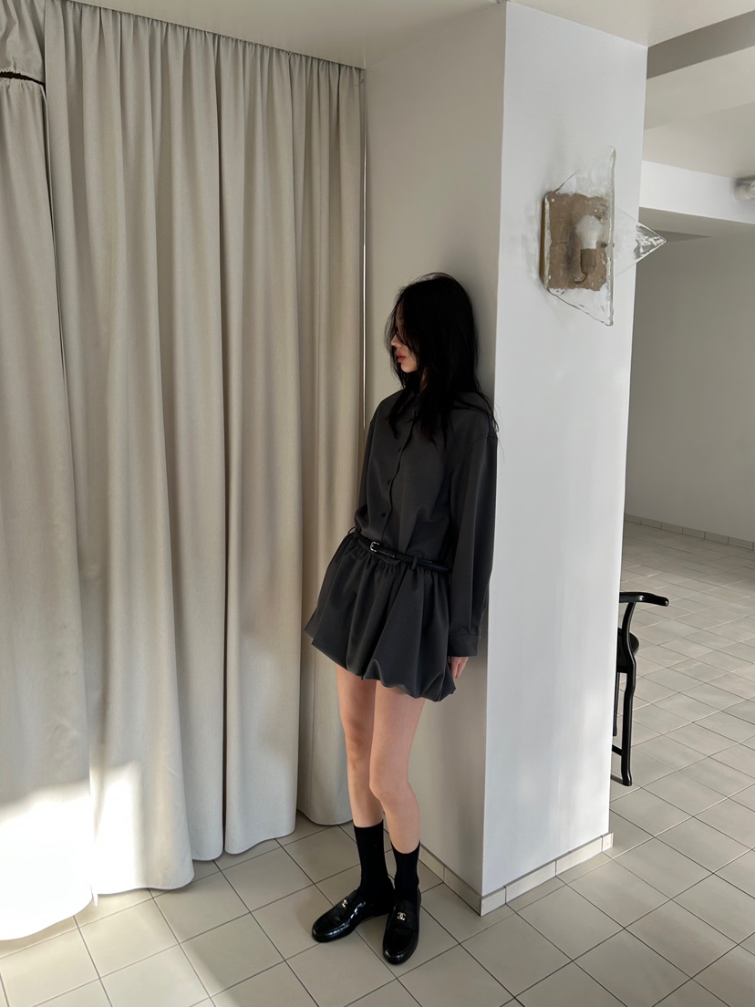 ME MO韓國直郵女裝新品時尚休閑推薦職業連衣裙不含腰帶ME MO連衣裙